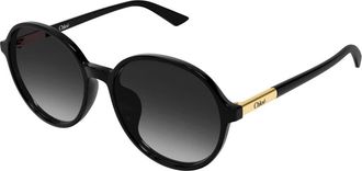 Chlo&eacute; Panthos Zonnebril - Dames - Zonnebrillen - Zwart - 57 MM - Nylon - Accessoires