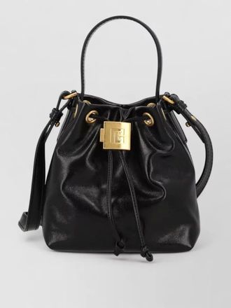 Balmain bucket bag adjustable strap gold tone hardware