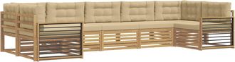 vidaXL Conjunto De Sof&aacute;s De Exterior 7 Uds. Y Beige Vidaxl