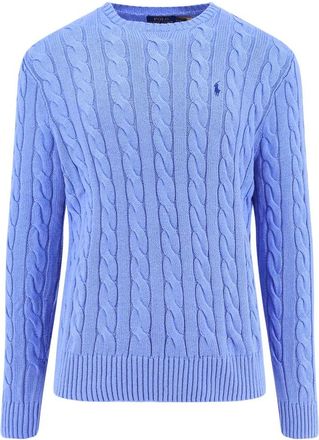 Polo Ralph Lauren Iconische Logo Katoenen Trui - Heren - Ronde hals truien - Blauw - L - Katoen - Truien & Vesten