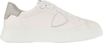 Philippe Model Temple Low White Calfskin Leather Sneakers