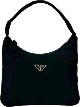 Prada Pre-owned Shoulder Bags, female, Black, Size: ONE SIZE Pre-owned Vintage Nylon Shoulder Bag