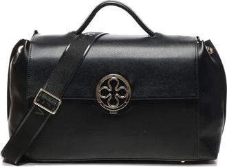V° 73 Borsa a spalla con placca logo - Nero