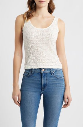 Rails Donya Lace Scoop Neck Tank in Ivory at Nordstrom, Size Xx-Small