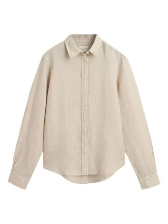 GANT buttoned long-sleeve shirt - women - Fabric - 36 - Neutrals