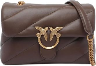 Pinko Borsa a tracolla Love trapuntata - Marrone