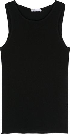 Patrizia Pepe fine-ribbed wool top - women - Wool - III - Black