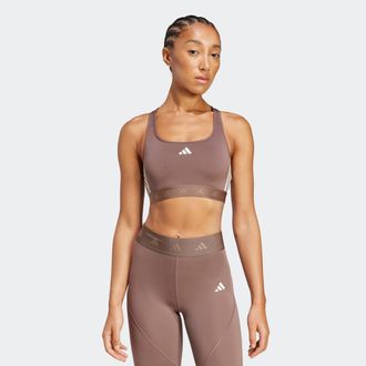 adidas Sport-BH ADIDAS PERFORMANCE PWR MS HYGLM, Damen, Gr. XL, Cup A/B, weiss (earth strata, wei&szlig;), Obermaterial: 89% Polyester, 11% Elasthan, BHs Sport-BH