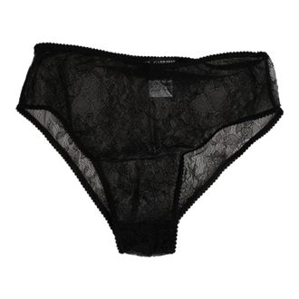 Dolce & Gabbana Bottoms, female, Black, Size: S Black High Waist Panty Underwear