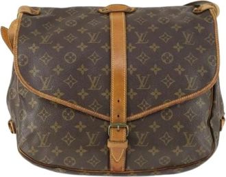 Louis Vuitton Pre-owned Cross Body Bags, female, Brown, Size: ONE SIZE Pre-owned Canvas Cross Body Bag