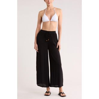 Nordstrom Rack Easy Gauze Cover-Up Pants in Black at Nordstrom Rack, Size X-Large