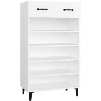 vidaXL Shoe Cabinet White 60x35x105 cm Engineered Wood Vidaxl