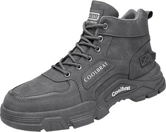 Generic Winter Shoes Mens Lined Warm Winter Boots Mens Winter Boots Non-Slip Snow Boots Men Slip On Boots Non-Slip High Hiking Shoes Outdoor Shoes Winter for 