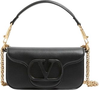 Valentino Loc&ograve; Small Shoulder Bag - Dames - Handtassen - Zwart - ONE Size - Leer - Tassen