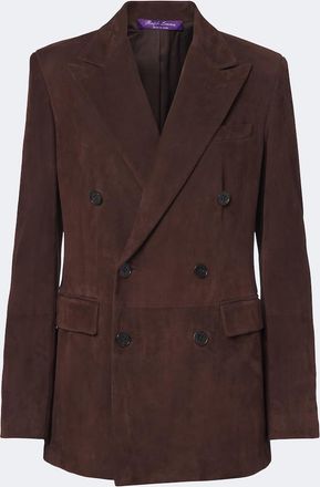 Ralph Lauren Collection Ramona double-breasted suede blazer