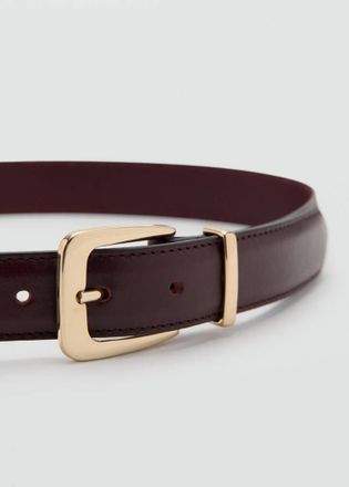 Mango Cintura 100% pelle bovina bordeaux - Donna - XL - MANGO