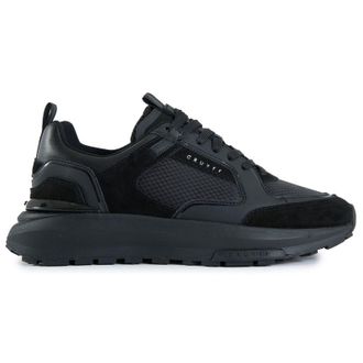 Cruyff Mens Rayado Trainers - Black Nubuck - Size UK 10