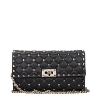 Valentino Garavani Rockstud Spike Beutel Damen Schwarzes Leder