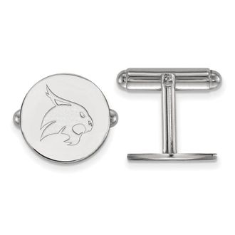 Diamond2Deal Sterling Silver Rhodium-plated Fancy Cuff Links