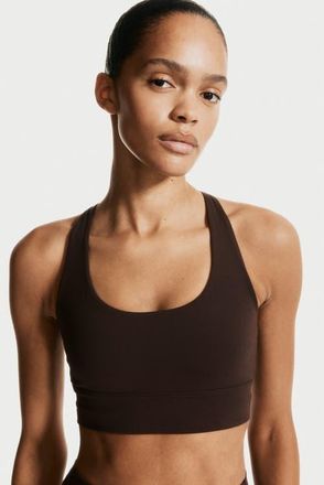 H&M Medium Support Sports Bra With Softmove in Dark Brown at Nordstrom, Size Xx-Large