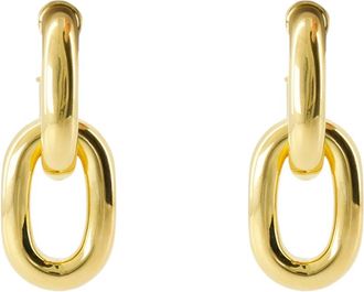 Paco Rabanne Earrings, female, Yellow, ONE SIZE, Link XL Earrings, Elegant Womens Accessory