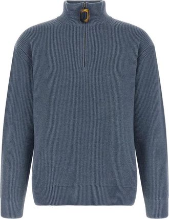 J.W.Anderson Half Zip Jumper - male - JW Anderson - Turtlenecks - Blue - XL - Knitwear