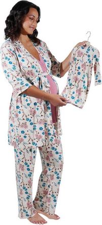 Everly Grey Analise During & After 5-Piece Maternity/Nursing Sleep Set for Mom & Baby in Magnolia at Nordstrom, Size X-Small
