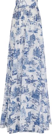 Philipp Plein Georgette Long Skirt En PLEIN air