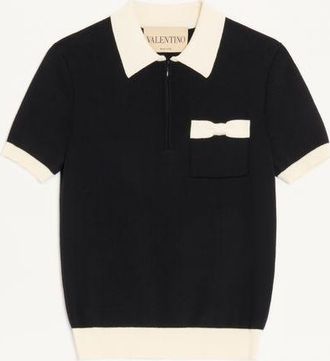 Valentino Maglia In Cotone Donna NERO/LATTE XL