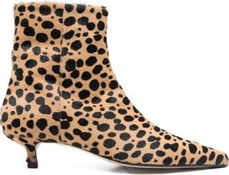 Aeyde Sofie Leo Print Ponyhair Beige/Black