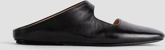 Mars&egrave;ll Womens Sabot Flat Black Full Grain Leather
