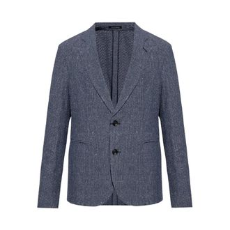 Emporio Armani Textured Linen Blend Blazer