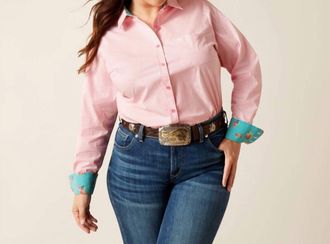 Ariat Kirby Stretch Shirt - Plus In Camellia Rose
