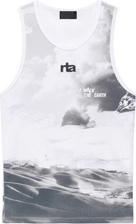 Rta Sylvain Graphic Tank Top in Grey Chaparral at Nordstrom, Size Xxx-Large