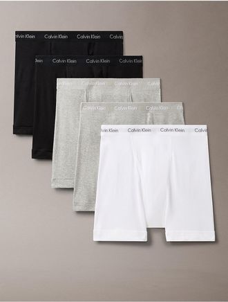 Calvin Klein Mens Cotton Classics 5-Pack Boxer Brief - Multi - 2XL