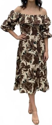 Entro Womens Elevated Everyday Glam Dress In Rich Brown