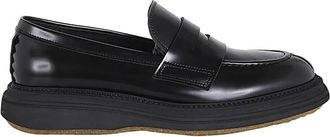 The Antipode Zwarte College Victor Rugzak - Heren - Loafers - Zwart - 45 EU - Leer - Schoenen