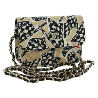 Chanel Pre-owned Cross Body Bags, female, Beige, Size: ONE SIZE Pre-owned Vintage Shoulder Bag
