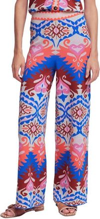 Boden Jacquard Knit Cotton Trousers in Multi Aztec at Nordstrom, Size 10
