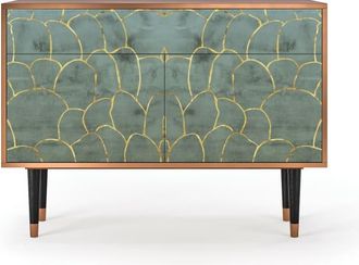 StoryZ Aparador azul-verde 2 cajones y 2 puertas L 115 cm