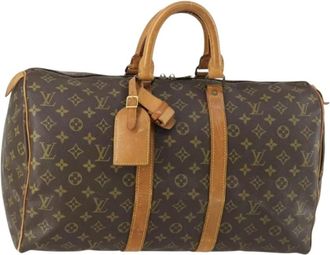 Louis Vuitton Pre-owned Weekend Bags, female, Brown, Size: ONE SIZE Pre-owned Vintage Monogram Keepall Travel Bag