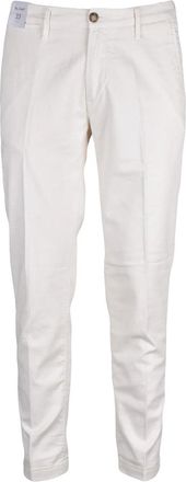 Re-hash White Linen Cotton-Blend Regular-Fit Trousers