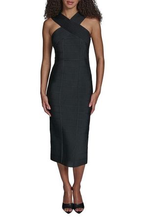 BCBGeneration Bandage Body-Con Midi Dress in Black at Nordstrom, Size X-Large