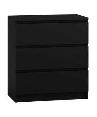 Topeshop Aster T3 - C&oacute;moda De 3 Cajones - Depacho Y Dormitorio - 75x70x40 - Mueble De Almacenamiento - Estilo Escandinavo