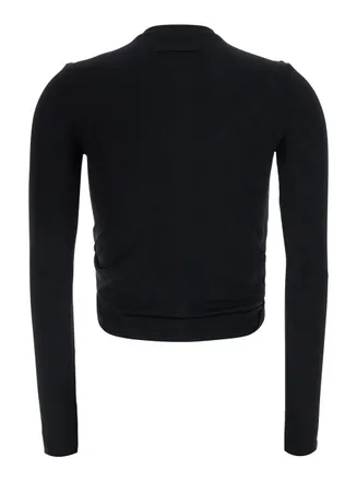 Jean Paul Gaultier Leather-Paneled Viscose Shirt - Black