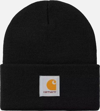 Carhartt Work in Progress Mens Carhartt WIP Short Watch Beanie Hat Black - Size: ONE size