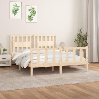 vidaXL Estructura De Cama Sin Colch&oacute;n Madera Maciza De Pino 160x200 Cm Vidaxl