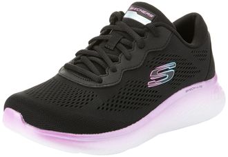 Skechers Womens Skech-Lite Pro Stunning Steps Sneaker, Black Mesh/Purple Trim, 2.5 UK