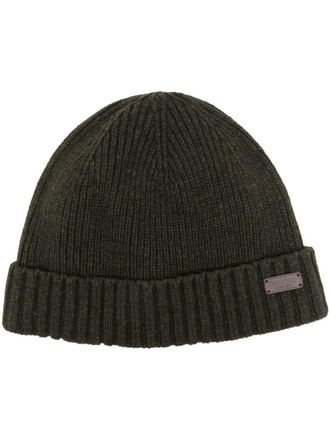 Barbour Dark Green Knitted Beanie Cap