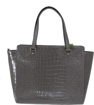 Kate Spade New York Grey Croc Embossed Leather Elissa Bristol Drive Tote HandWomens Womens Bag